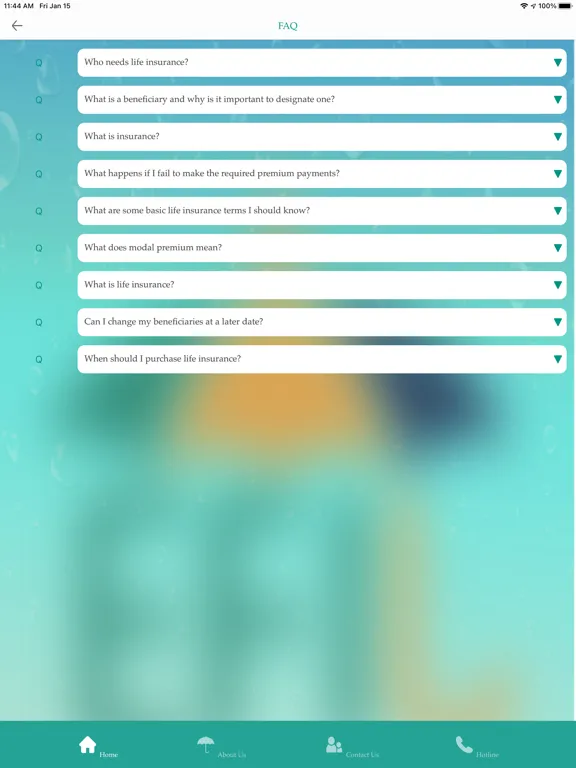صور EFI Life Insurance iPad 