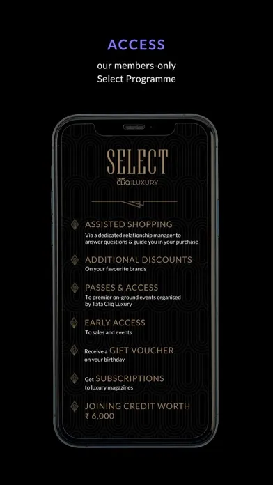 Zrzuty ekranu Tata CLiQ Luxury Shopping App