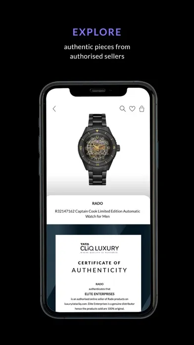 Zrzuty ekranu Tata CLiQ Luxury Shopping App