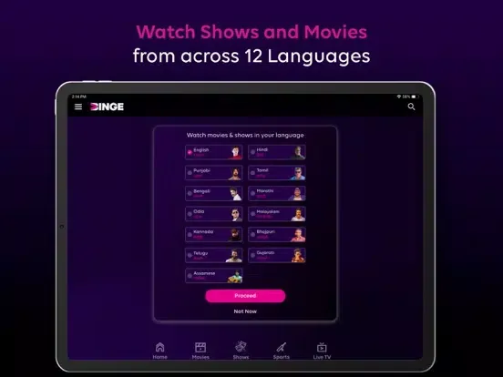 Ảnh chụp màn hình của Tata Play Binge: 30+ OTTs in 1 iPad 