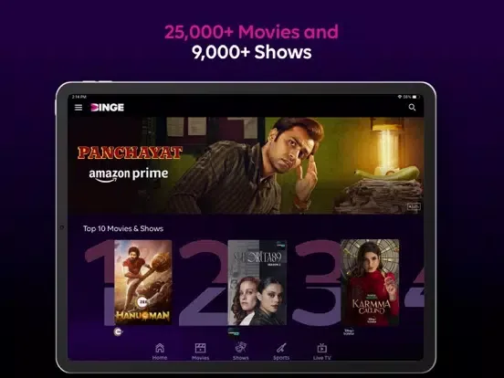 Ảnh chụp màn hình của Tata Play Binge: 30+ OTTs in 1 iPad 