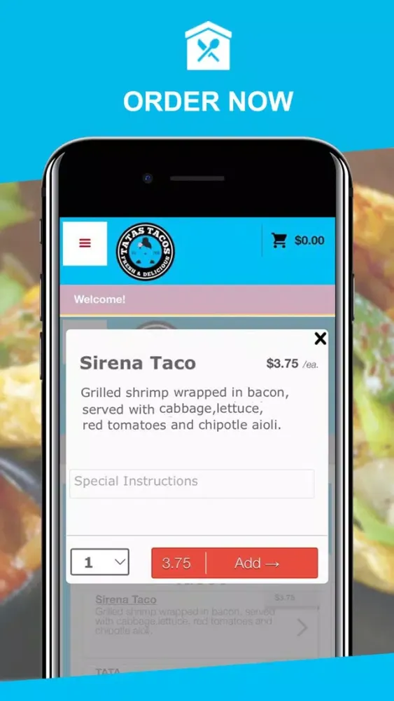 Tangkapan skrin Tata's Tacos