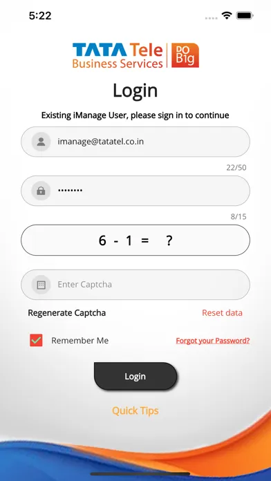 Zrzuty ekranu Tata Tele iManage