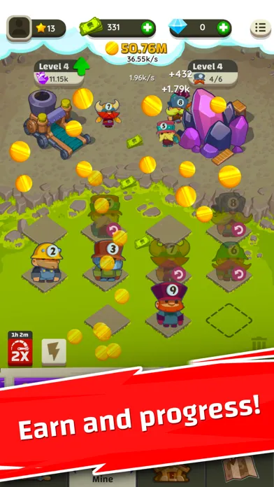 Zrzuty ekranu Merge Miners: Idle Tycoon