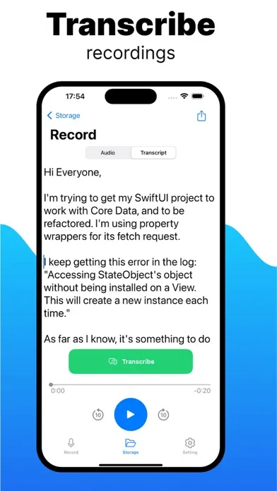 Voice Memos App Screenshots