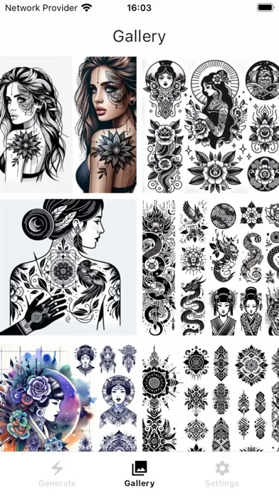 Capturas de tela do Tattoo Generator AI
