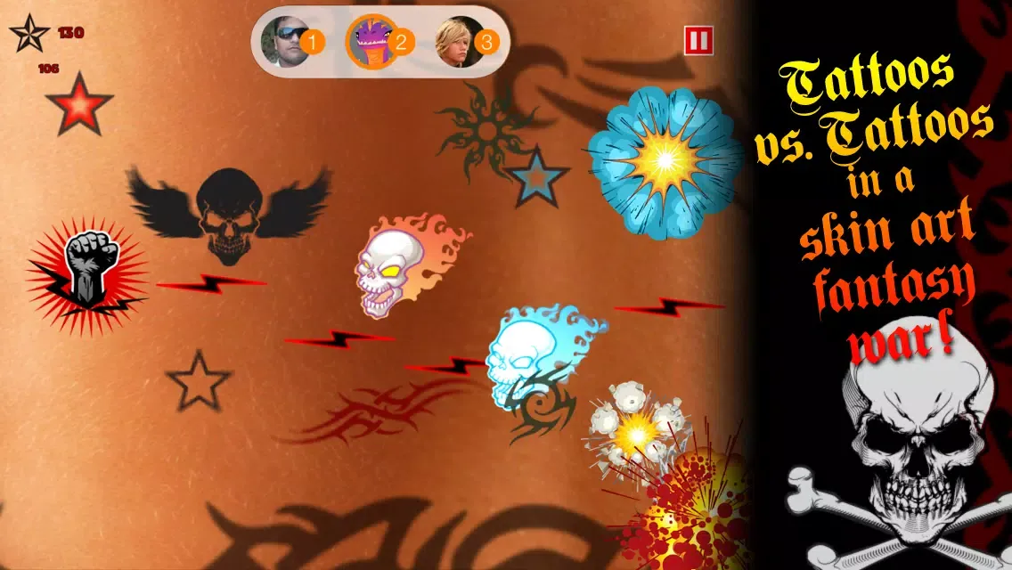 Zrzuty ekranu Tattoo Design Battle 2: Multiplayer Tatoos Tribal War Games - FREE