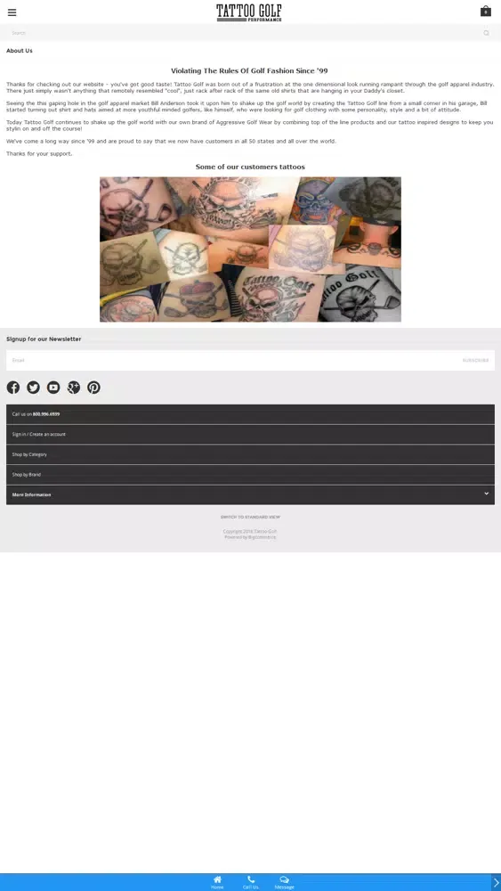 Скриншоты Tattoo Golf