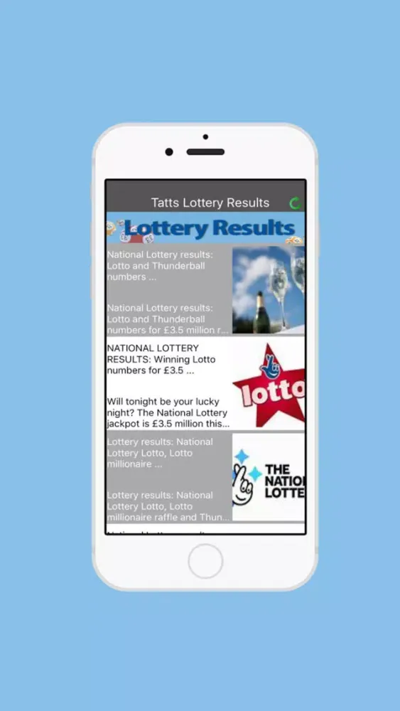 Capturas de tela do Tatts Lottery Results