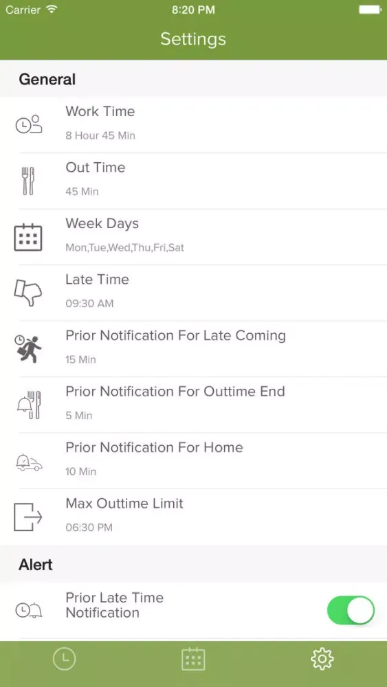 Capturas de pantalla de Office Time Manager