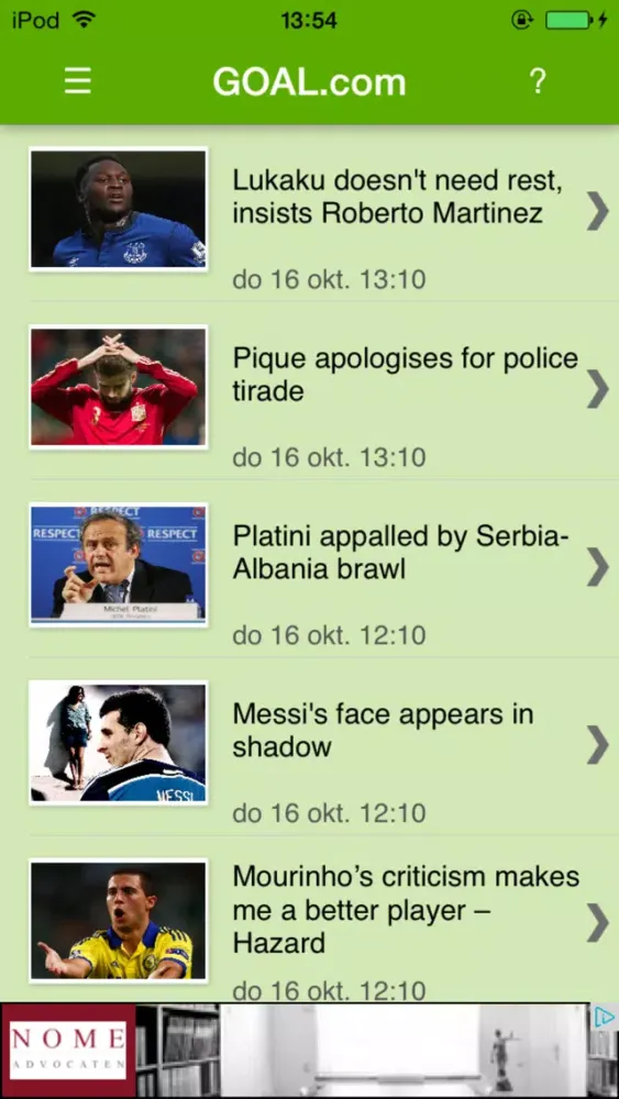 Screenshot di Football-News