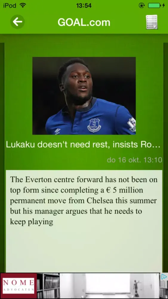 Screenshot di Football-News