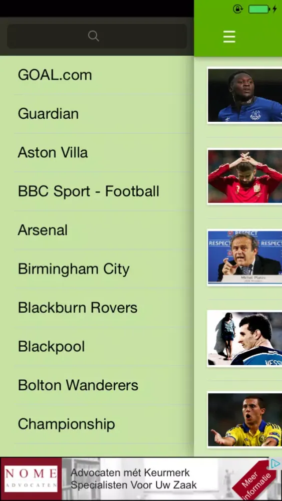 Screenshot di Football-News