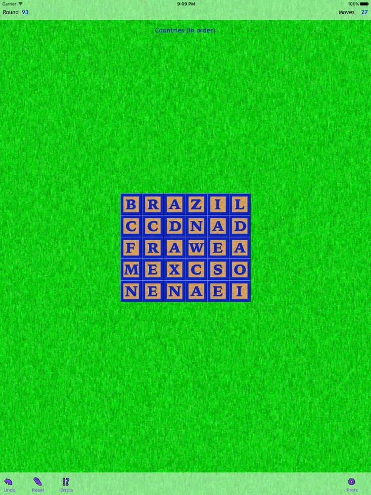 Capturas de tela do Word Wad iPad 