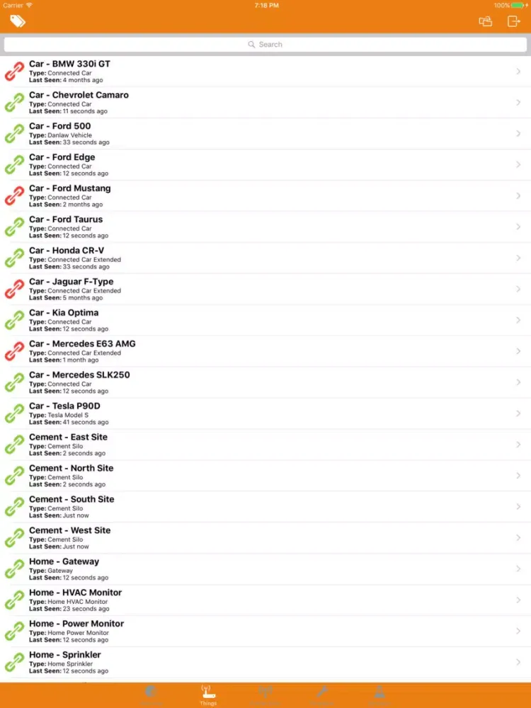 Tangkapan skrin IoT Manager for Telit IoT Portal iPad 