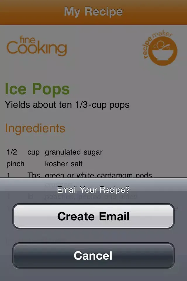 Ice Pops Recipe Maker from Fine Cooking Screenshots