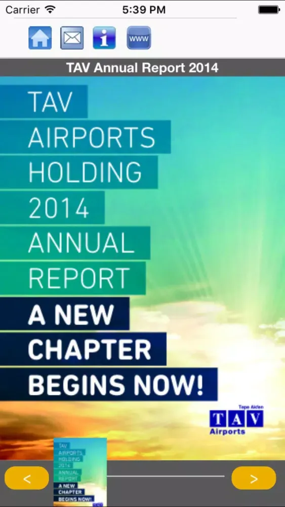 Capturas de tela do TAV Annual Reports