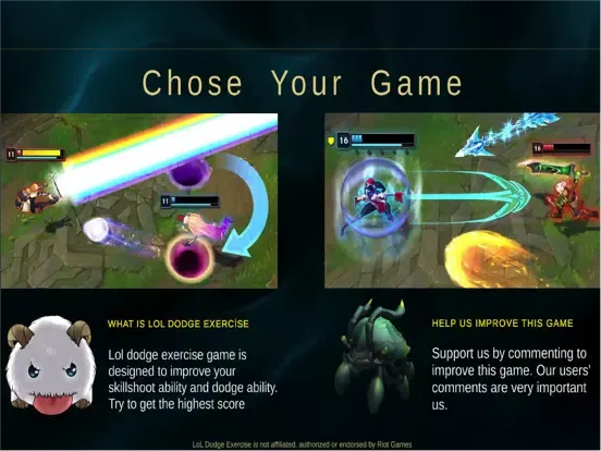 Lol Skillshot Game & Lol Dodge iPad 應用截圖