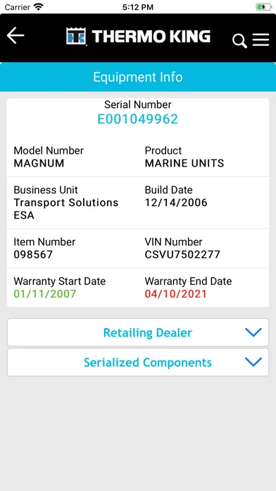 Trane Technologies WMS应用截图