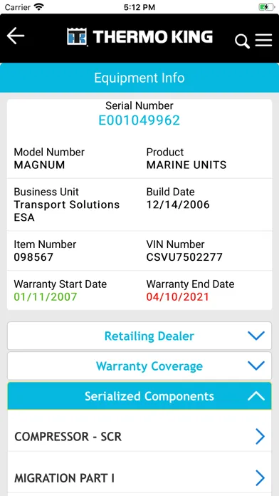 Trane Technologies WMS应用截图