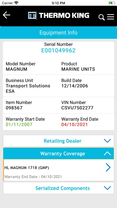 Trane Technologies WMS应用截图