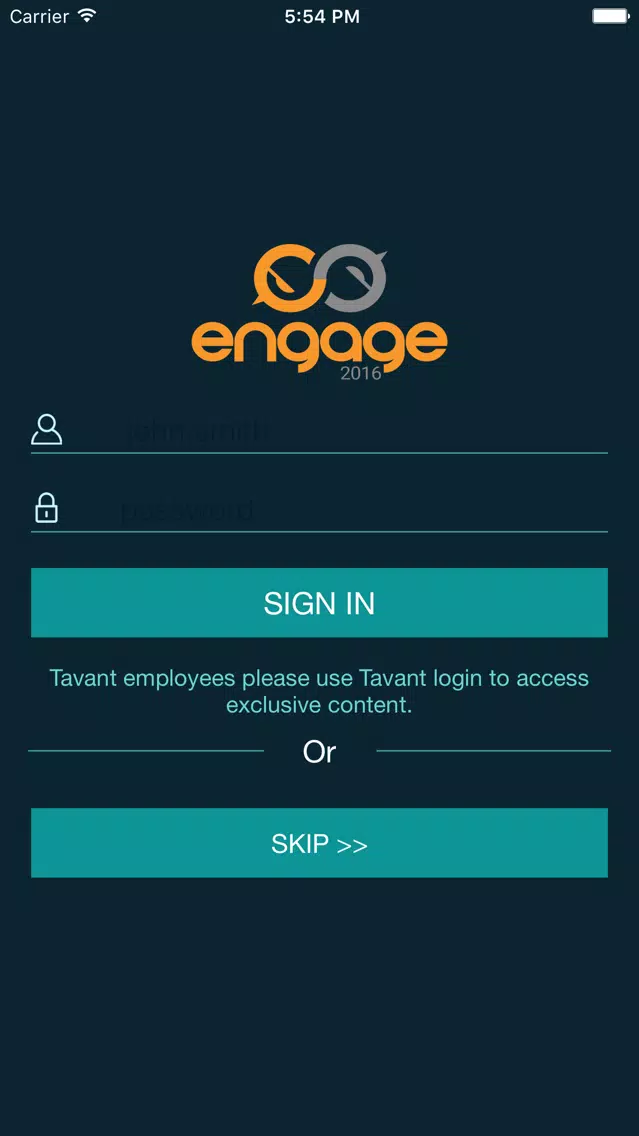 Tavant engage2016 سکرین شاٹس