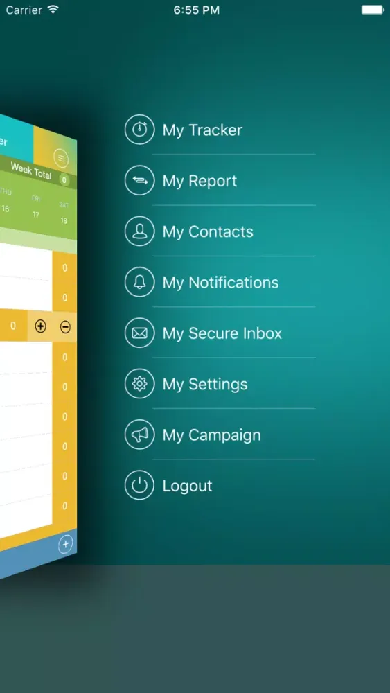 Capturas de tela do Tavant Activity Tracker