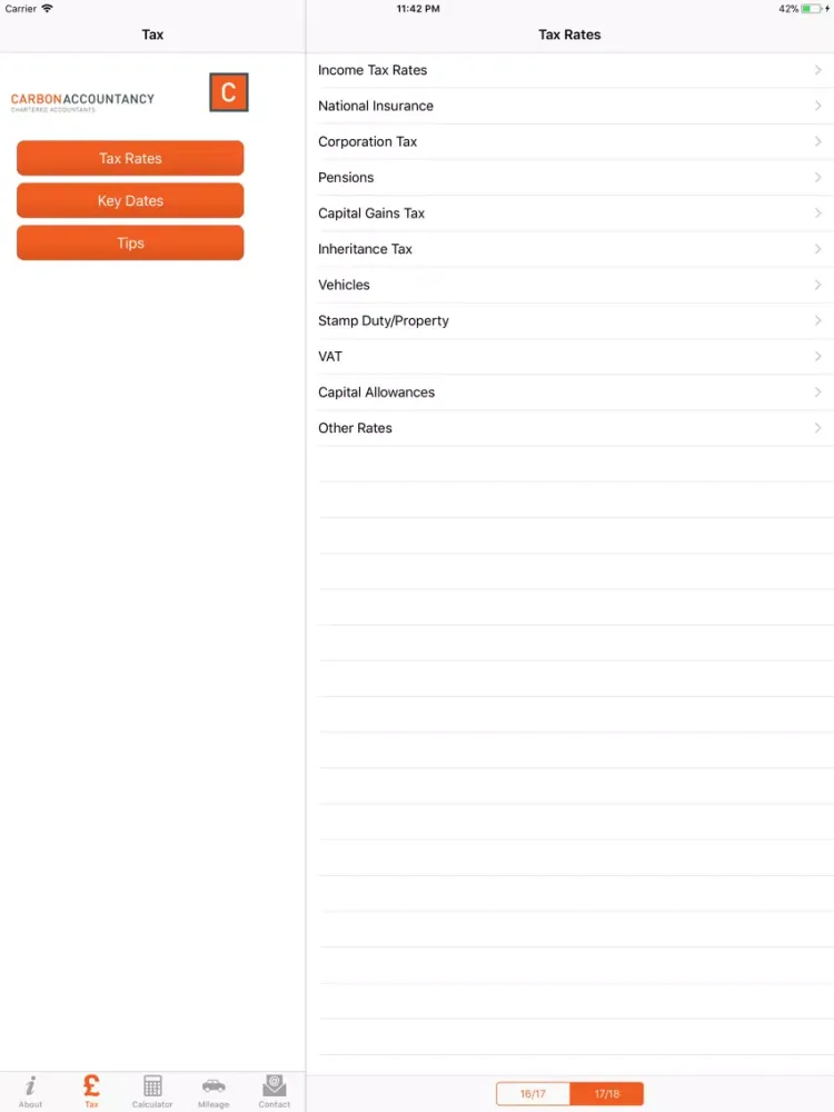 ภาพหน้าจอของ Carbon Accountancy iPad 