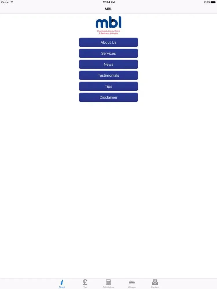 Ảnh chụp màn hình của MBL Ltd iPad 