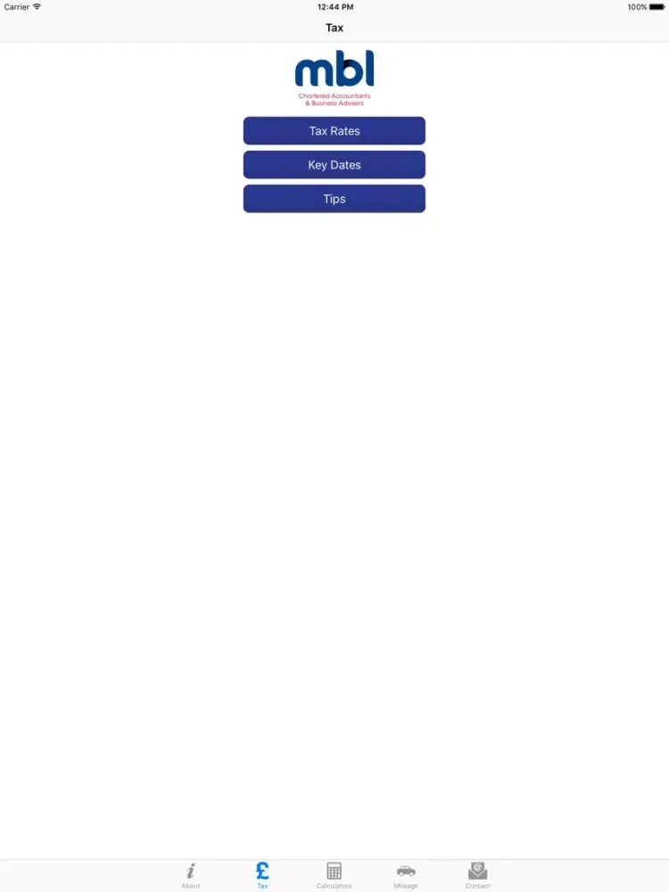 Ảnh chụp màn hình của MBL Ltd iPad 