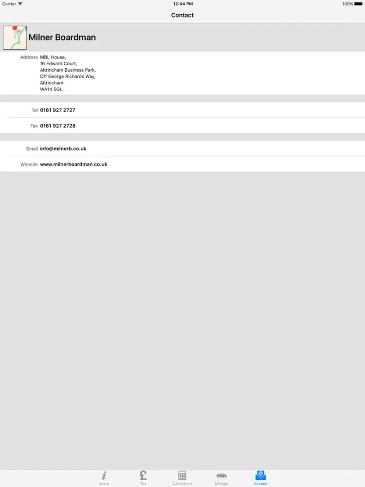 Ảnh chụp màn hình của MBL Ltd iPad 