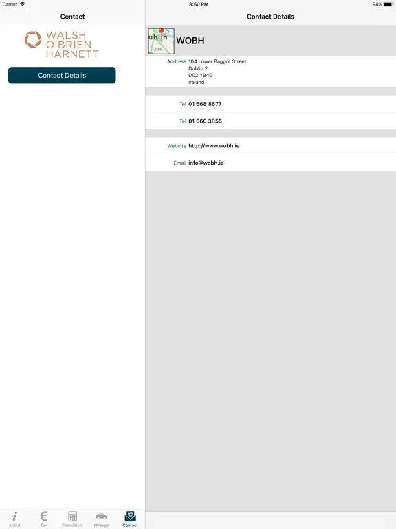 Screenshot di Walsh O’Brien Harnett iPad 