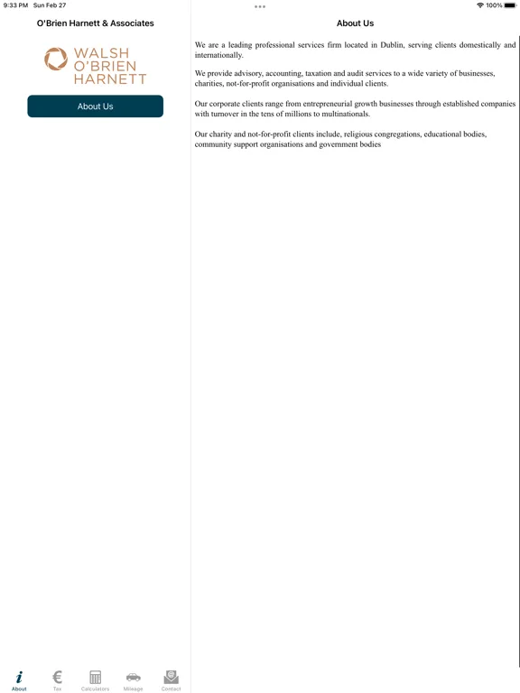 Screenshot di Walsh O’Brien Harnett iPad 