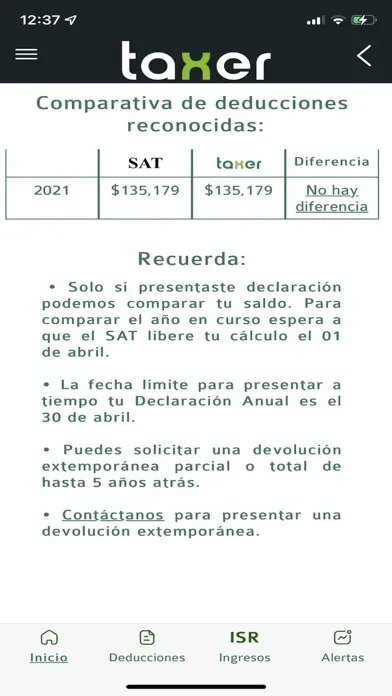Capturas de pantalla de taxer