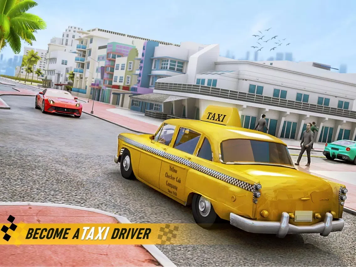 Capturas de tela do Taxi Car Driving Simulator iPad 