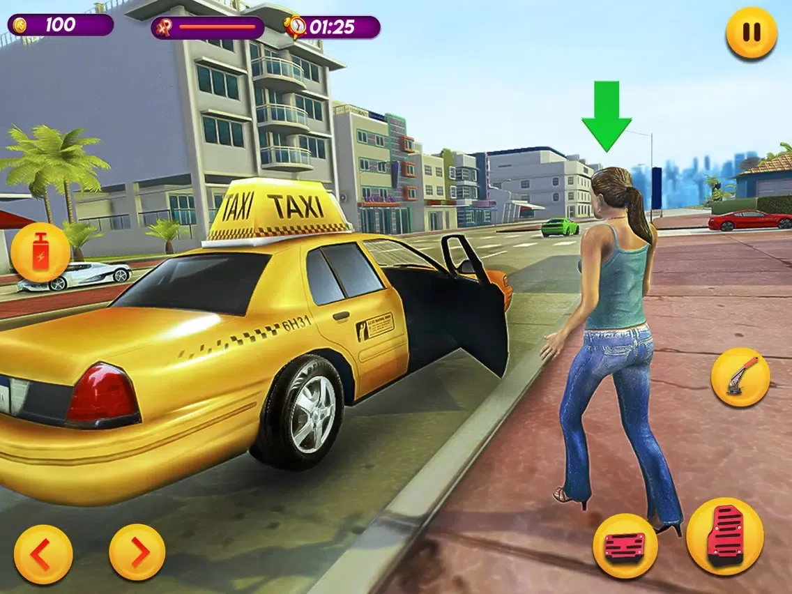 Capturas de tela do Taxi Car Driving Simulator iPad 