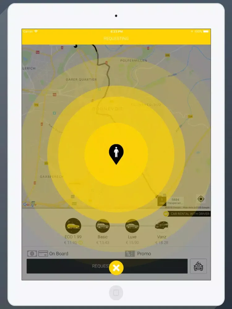 Hellotaxi.lu iPad  স্ক্রিনশট