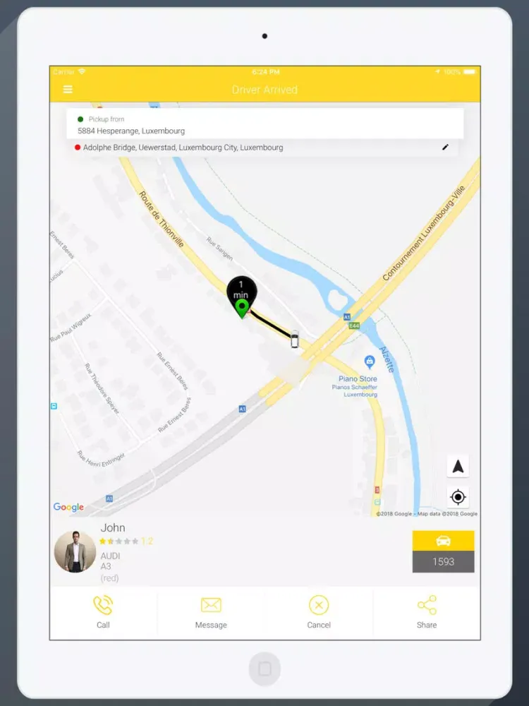 Hellotaxi.lu iPad  স্ক্রিনশট
