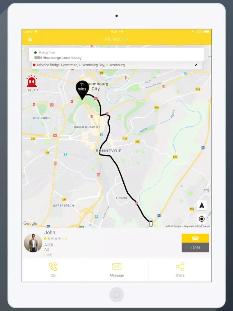 Hellotaxi.lu iPad  স্ক্রিনশট