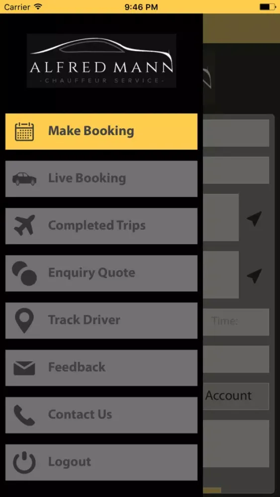 Alfred Mann Chauffeur Service スクリーンショット