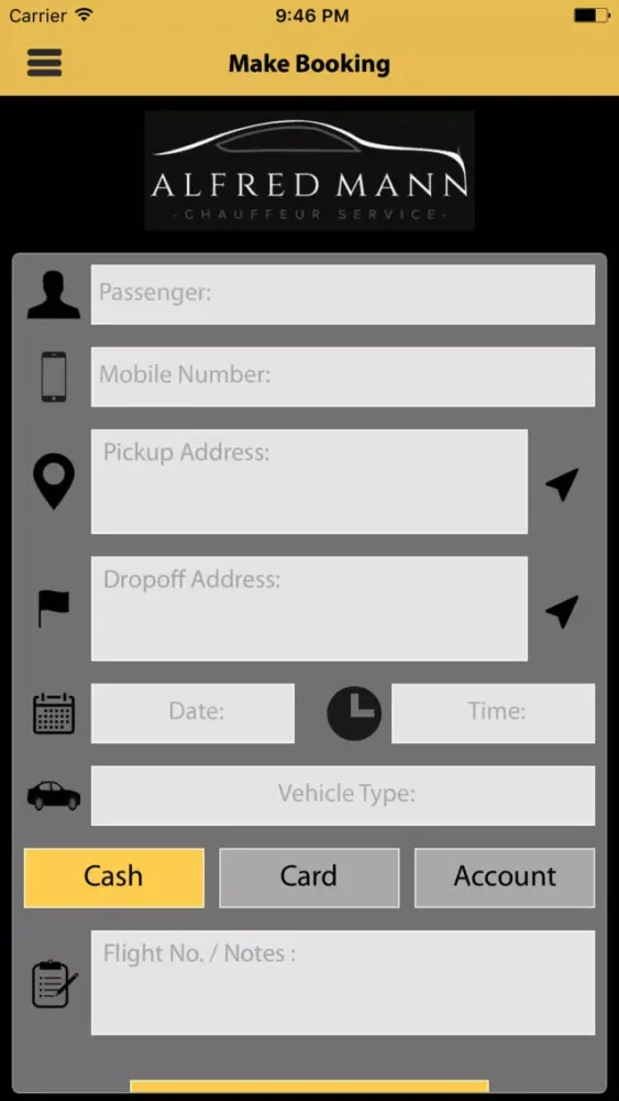 Alfred Mann Chauffeur Service スクリーンショット