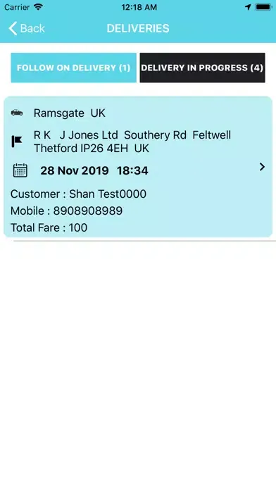 Product Delivery Rider App Screenshots