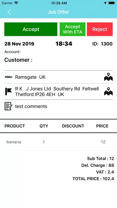 Product Delivery Rider App Screenshots
