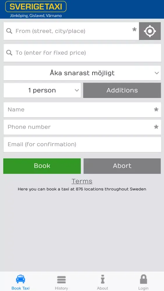 Sverigetaxi Jönköping স্ক্রিনশট
