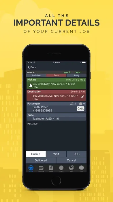 Screenshot di TaxiCaller - driver