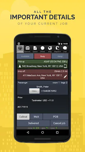 TaxiCaller Driver Screenshots