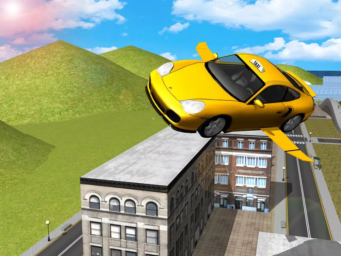 ภาพหน้าจอของ Taxi Car Flying Simulator iPad 