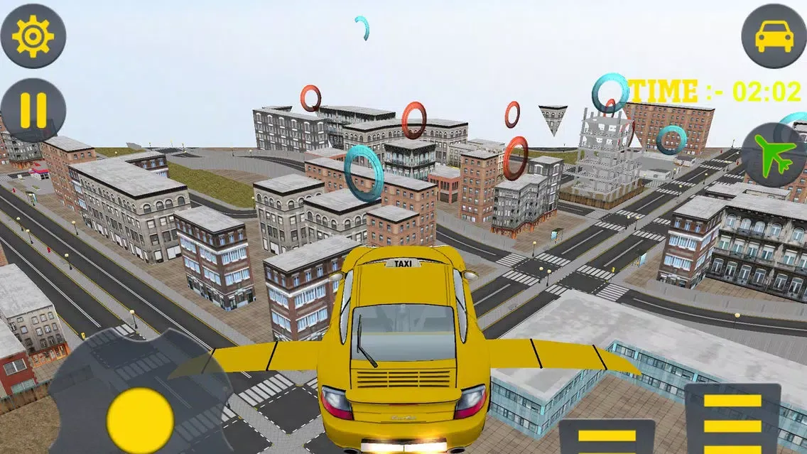 ภาพหน้าจอของ Taxi Car Flying Simulator