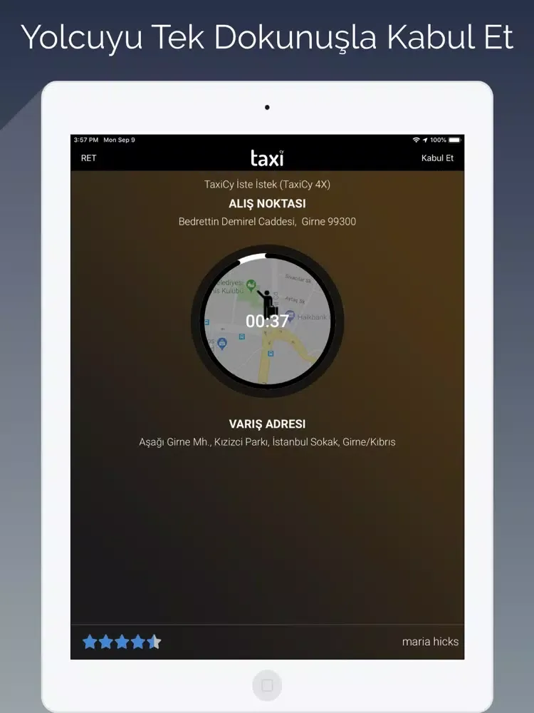 Скриншоты TaxiCy Partner iPad 