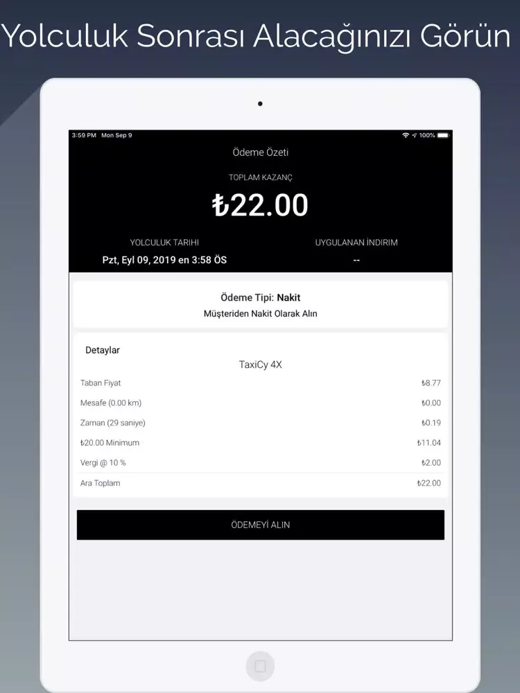 Скриншоты TaxiCy Partner iPad 